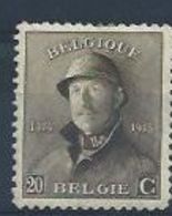 BELGIQUE : Y&T* N° 170 " Roi Casqué " - 1919-1920 Behelmter König