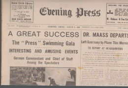 Guernsey Newspaper August 9th 1940 (Original) Guernsey Press - Guerra 1939-45