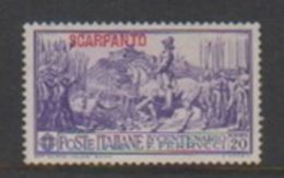 Italy-Colonies And Territories-Aegean-Scarpanto S 12  1930 Ferrucci 20c Violet Mint Never Hinged - Egeo (Scarpanto)