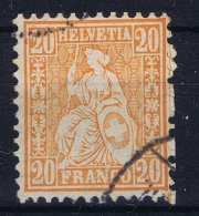 Switserland: Mi Nr 40  Yv 53 Obl./Gestempelt/used  1863  Faser Papier - Gebruikt