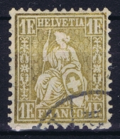 Switserland: Mi Nr 44  Yv 57 Obl./Gestempelt/used  1863  Faser Papier - Gebruikt