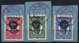 Polen:  Mi  17- 19  With Reversed Overprint   Obl./Gestempelt/used   Signed/ Signé/signiert Koopman - Usados