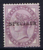 Great Britain SG  172 S Specimen Overprint MH/* Flz/ Charniere - Nuevos