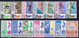 Gibraltar , SG 160 - 173 Postfrisch/neuf Sans Charniere /MNH/** Mi 149 - 162 1960 Some Discolering In Gum Lower Values - Gibraltar