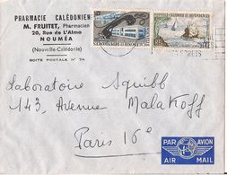 MARCOPHILIE LETTRE PAR AVION NOUVELLE CALEDONIE TP NO 298 ET 304 YT - Briefe U. Dokumente