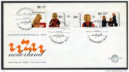 NETHERLANDS 1972 FDC NR 122 ROYAL CHILDREN, CHILDREN'S WELFARE, KINDEREN, ENFANTS - FDC