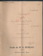 COUDRES 1952 ACTE VENTE DE TERRES REQUETE Mr GUILMOT À Mr VERDET 12 PAGES : - Manuscripts