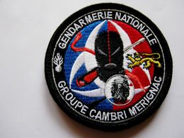 INSIGNE TISSUS PATCH GENDARMERIE NATIONALE LE GROUPE CAMBRI MERIGNAC 33 (EMPREINTE) SUR VELCROS ETAT EXCELLENT - Police & Gendarmerie