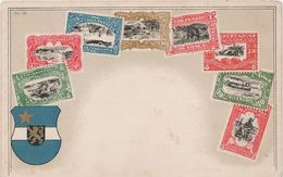 Philatelie Litho AK Kongo Congo Kinshasa Zaire Brazzaville Belgisch Französisch Kolonie Briefmarke Stamp Timbre Colonie - Timbres (représentations)