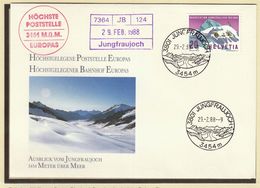 Switzerland Jungfraujoch 1988 / Highest Altitude Post In Europe / Mont Everest / Weltsammlung Der Rekorde - Posta