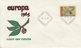 Enveloppe  FDC  1er  Jour   FINLANDE    EUROPA    1965 - 1965