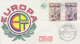 Enveloppe  FDC  1er  Jour   MONACO   Paire   EUROPA    1965 - 1965