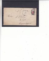 Russie - Lettonie - Lettre De 1877 - Oblit Riga - Exp Vers Copelhagen - Cachet De Kjobenh Baneg - Lettres & Documents
