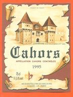 étiquette De Vin De Cahors 1995 Par Les Caves Du Roc à Cahors - 75 Cl - Cahors