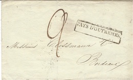 1844-  Enveloppe  De La Nouvelle Orléans Pour Bordeaux  - Entr. " PAYS D'OUTREMER "  Taxe 2 D. ( Livraison Bordeaux ) - Maritime Post