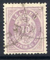 ICELAND 1882 Definitive 40 Aur. Perforated 14:13½, Used.  Michel 15A - Used Stamps