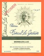 étiquette Specimen Vin De Monbazillac Chateau Tirecul La Gravière 1994 Bilancini à Monbazillac - 75 Cl - Monbazillac