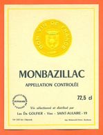 étiquette Ancienne Vin De Monbazillac Ets Golfier à Saint Aulaire - 72,5 Cl - Monbazillac