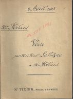 JUMELLES 1913 ACTE DE VENTE D UN BOIS Mr LELIEVRE À Mr MILARD 6 PAGES : - Manuscripts