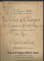 LIGNEROLLES 1923 ACTE VENTE DE TERRE Mr AGOUTIN 14 PAGES : - Manuscripts