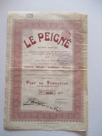 Le Peigné - Dison-Verviers - Part De Fondateur - Textiel