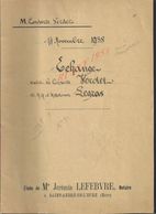 CHAMPIGNY LA FUTELAYE 1938  ACTE D ECHANGE DE TERRES Mr VERDET  À LEGRAS 18 PAGES : - Manuscripts