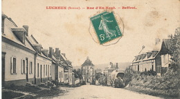 (CPA 80)  LUCHEUX  /  Rue D'En Haut - Beffroi - - Lucheux