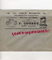 37- NOUATRE- BELLE ENVELOPPE AU VIEUX SPORTIF- J. COSSET- CYCLISME CYCLES VELO- SPORT-MACHINES A COUDRE - Sport En Toerisme
