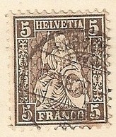 Suisse - Schweiz - Switzerland - Stamps 5 Franco 1862  - Philatélie - Philatelic - Philately - Philatélique - Gebruikt