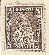 Suisse - Schweiz - Switzerland - Stamps 5 Franco 1862 - Philatélie - Philatelic - Philately - Philatélique - Gebruikt