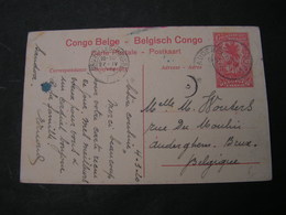 Conge Belge Bild Karte Eisenbahn 1920 - Enteros Postales