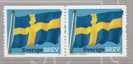 Sweden 2011 MNH Coil Pair Sweden's Flag - Neufs