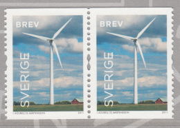 Sweden 2011 MNH Coil Pair Windmill - Modern - Unused Stamps