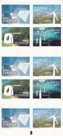 Sweden 2011 MNH Booklet Pane Of 10 Windmill, Solar Panel Renewable Energies - Neufs