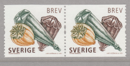 Sweden 2011 MNH Coil Pair Flower Pods - Seed Capsules - Unused Stamps