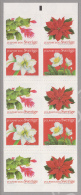 Sweden 2011 MNH Booklet Pane Of 10 4 Designs Christmas Flowers - Nuevos