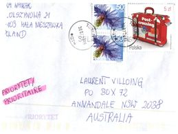 (550) Poland Cover Posted To Australia - Postcrossing Stamp - Lettres & Documents