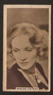 MARLENE DIETRICH  FROM CINEMA STARS BY UNITED KINGDOM TOBACCO CIGARETTE CARD 1930s - Altri