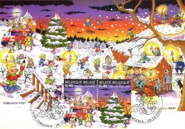 BELGIQUE 3092 3093 FDC TONGEREN 1er Jour Studio Max ! Noël Kerstmis Navidad Christmas Natale Weihnachten Sapin - Bandes Dessinées