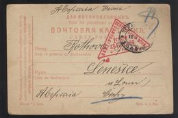 RUSSIA P.O.W. PRISONNIERS DE GUERRE WWI PRISONERS CAMP CARD CENSOR #01 - Briefe U. Dokumente