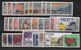 COTES DES SOMALIS - 1947/1956 ANNEES COMPLETES - YT N° 264/290 * MLH - COTE Pour * = 68 EUR. - Neufs