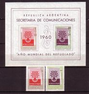 Argentina - REFUGEES YEAR 1960 MNH - Block Corner Faulty - Ongebruikt