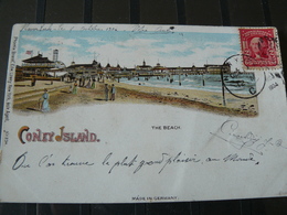 1904 BEAUTIFUL AND OLD POSTALCARD OF CONEY ISLAND  GO FROM NEW YORK TO FRANCE..//...ANTICA CARTOLINA DA CONEY ISLAND - Panoramic Views