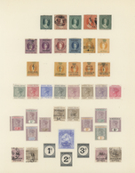 */O Grenada: 1861-1930, Collection On Four Album Leaves Starting First Issues Mint And Used, Different W - Grenada (...-1974)