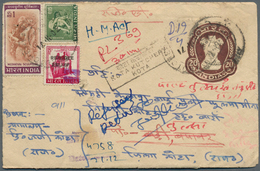 GA/Br Indien: 1971-73 Refugee Relief: More Than 1000 Covers, Postal Stationery Envelopes And Registered En - Altri & Non Classificati