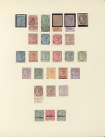 */O Jamaica: 1860-1930, Collection On Four Album Leaves Starting QV 1860-70 Mint And Used, 1883 Issue Co - Jamaica (1962-...)