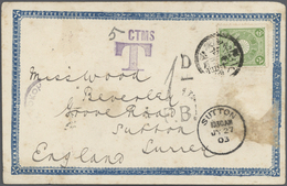 Br/ Japan: 1904/58, Covers/used Ppc (8) Inc. 1903 Taxed Usage To GB, Marunouchi Hotel Cover, Ca. 1930 Re - Andere & Zonder Classificatie