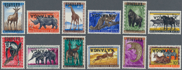 * Katanga: 1960. Complete Definitives Set (12 Values) With INVERTED "KATANGA" OVERPRINT, Unused. - Katanga