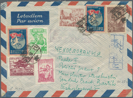 Br Korea-Nord: 1950/59, Covers/used Ppc (15) With A Variety Of Frankings, All Overseas And Mostly To Cz - Korea (Noord)