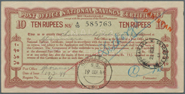 O Pakistan: 1948-49: Collection Of 35 Indian 1943 'Post Office National Savings Certificate"s 10r. Ove - Pakistan